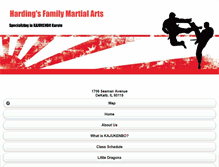 Tablet Screenshot of hardingkarate.com